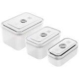 Ensemble de 3 boites en plastique rectangulaires pour Pompe Sous-vide FRESH & SAVE